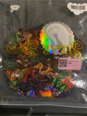 Sugar Swan XL bamboo scrunchie Jungle book print NWT